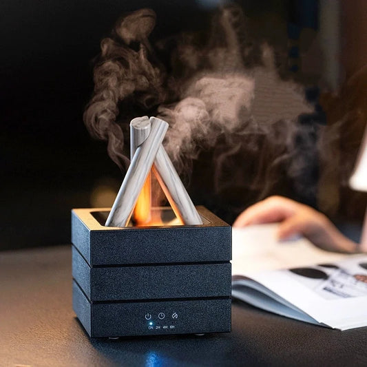 🏕️ CampfireMist Flame Aroma Diffuser – Ultrasonic Humidifier with 7-Color Ambient Light & Auto Shut-Off