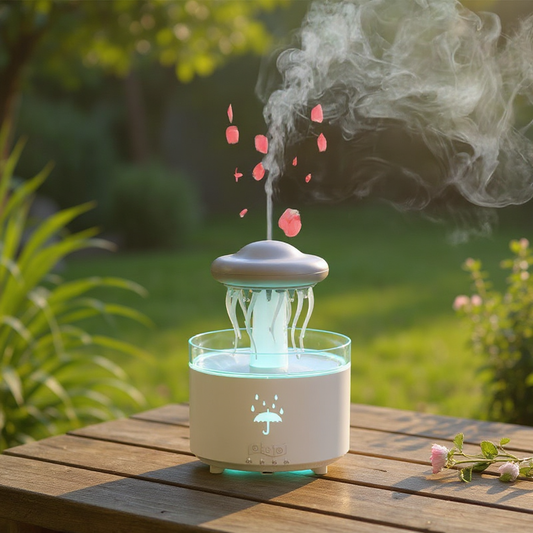 SereneDrop 3-in-1 Rotating Water Drop Aroma Diffuser with Remote Control