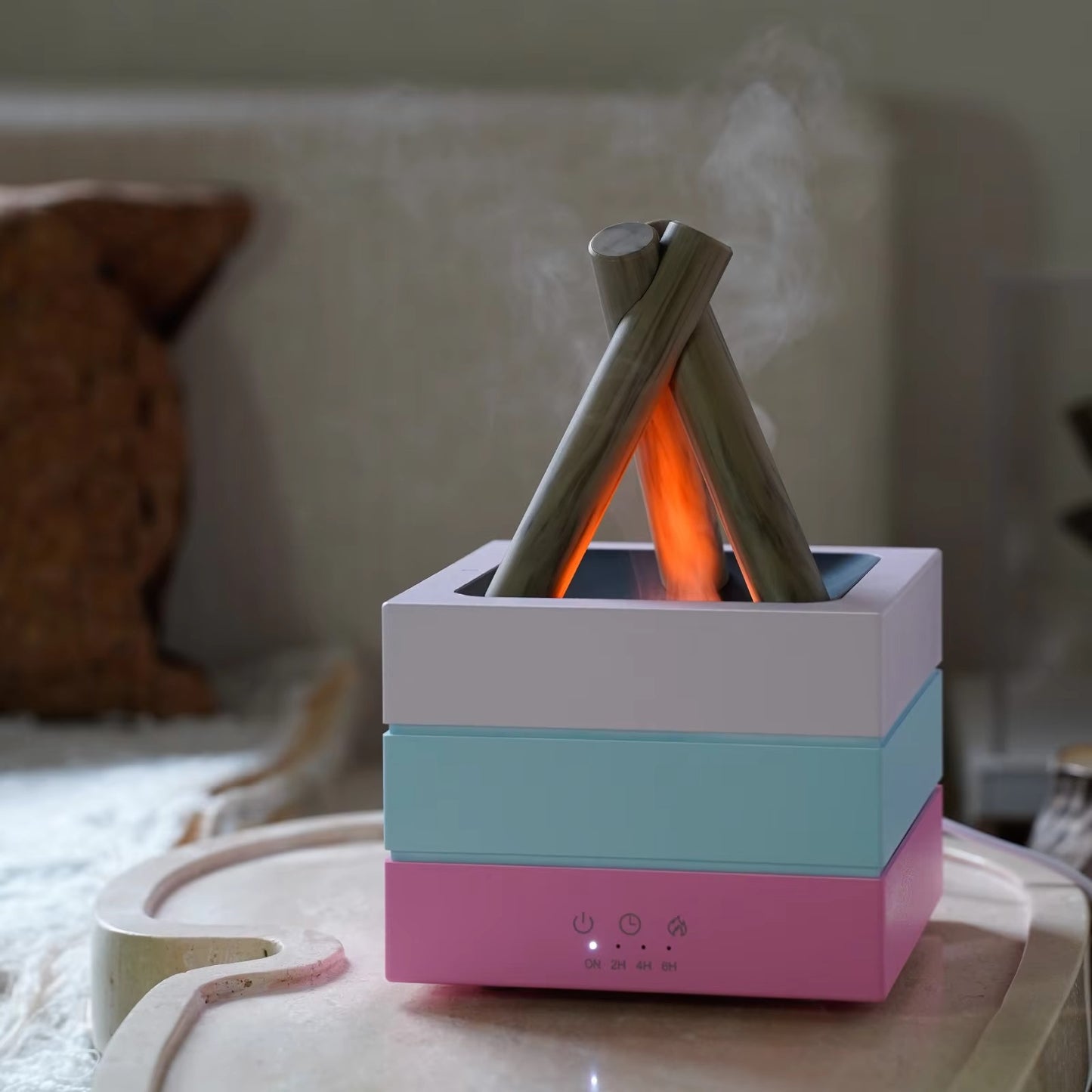 🏕️ CampfireMist Flame Aroma Diffuser – Ultrasonic Humidifier with 7-Color Ambient Light & Auto Shut-Off