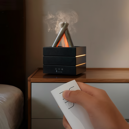 🏕️ CampfireMist Flame Aroma Diffuser – Ultrasonic Humidifier with 7-Color Ambient Light & Auto Shut-Off
