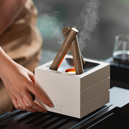 🏕️ CampfireMist Flame Aroma Diffuser – Ultrasonic Humidifier with 7-Color Ambient Light & Auto Shut-Off