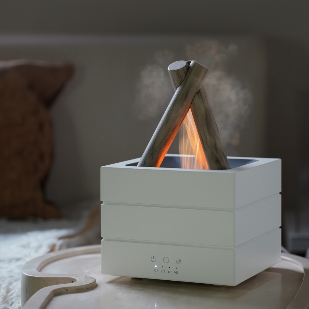 🏕️ CampfireMist Flame Aroma Diffuser – Ultrasonic Humidifier with 7-Color Ambient Light & Auto Shut-Off