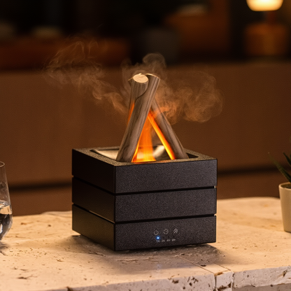 🏕️ CampfireMist Flame Aroma Diffuser – Ultrasonic Humidifier with 7-Color Ambient Light & Auto Shut-Off
