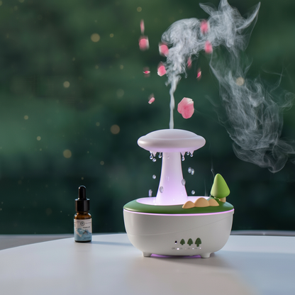 🌿 ForestMist Raindrop Aroma Diffuser & LED Humidifier