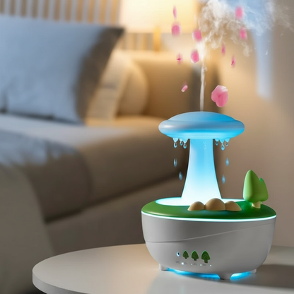 🌿 ForestMist Raindrop Aroma Diffuser & LED Humidifier