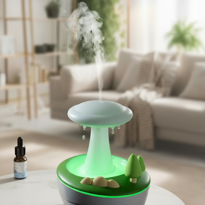 🌿 ForestMist Raindrop Aroma Diffuser & LED Humidifier