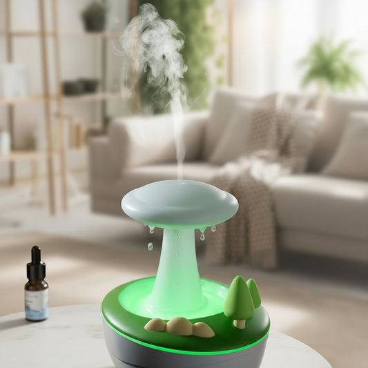 🌿 ForestMist Raindrop Aroma Diffuser & LED Humidifier