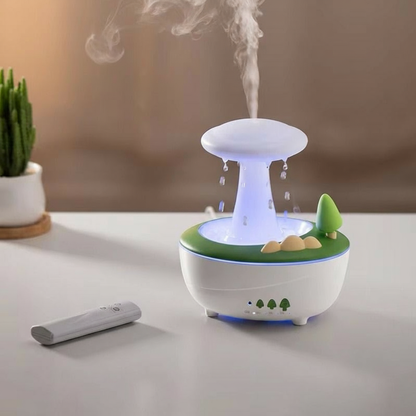 🌿 ForestMist Raindrop Aroma Diffuser & LED Humidifier