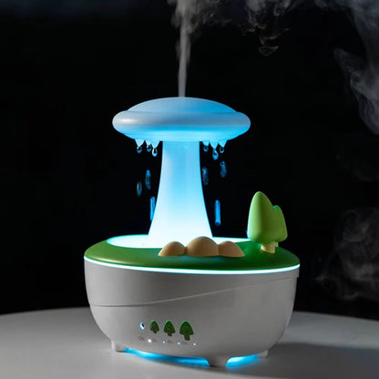 🌿 ForestMist Raindrop Aroma Diffuser & LED Humidifier