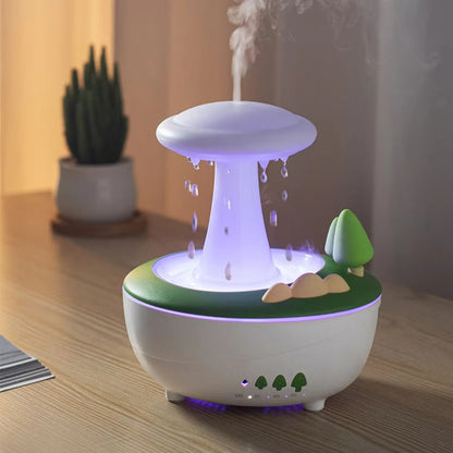 🌿 ForestMist Raindrop Aroma Diffuser & LED Humidifier
