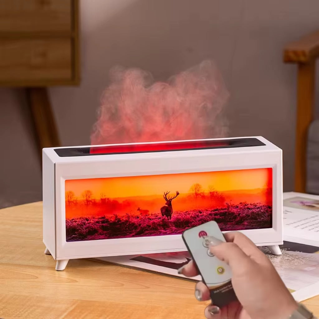 🔥 FireGlow Fireplace Essential Oil Diffuser Bring the Warmth of a Real Flame Home