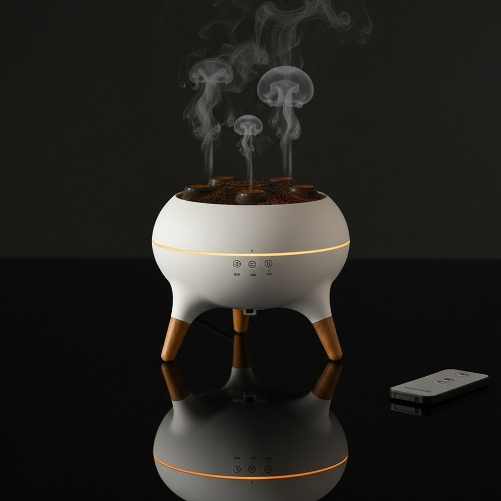 JellyGlow 5-Spray Aroma Diffuser — Elevate Your Space with Light, Mist & Calm