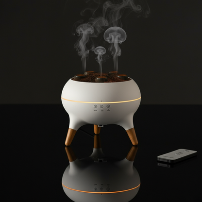 JellyGlow 5-Spray Aroma Diffuser — Elevate Your Space with Light, Mist & Calm