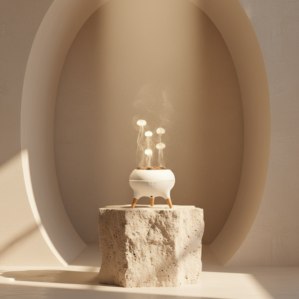 JellyGlow 5-Spray Aroma Diffuser — Elevate Your Space with Light, Mist & Calm