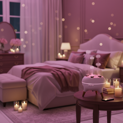 JellyGlow 5-Spray Aroma Diffuser — Elevate Your Space with Light, Mist & Calm