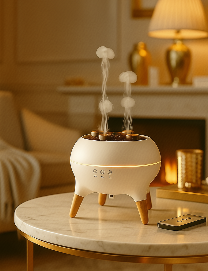 JellyGlow 5-Spray Aroma Diffuser — Elevate Your Space with Light, Mist & Calm