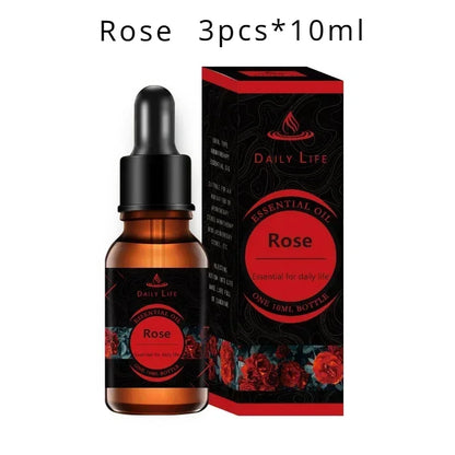 Water Soluble Aromatherapy Essential Oil Lavender Rose 10ML*3pcs for Humidifier Gypsum Expansion Stone Special Essential Oil