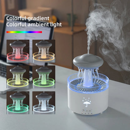 SereneDrop 3-in-1 Rotating Water Drop Aroma Diffuser with Remote Control