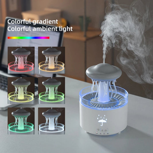 SereneDrop 3-in-1 Rotating Water Drop Aroma Diffuser with Remote Control
