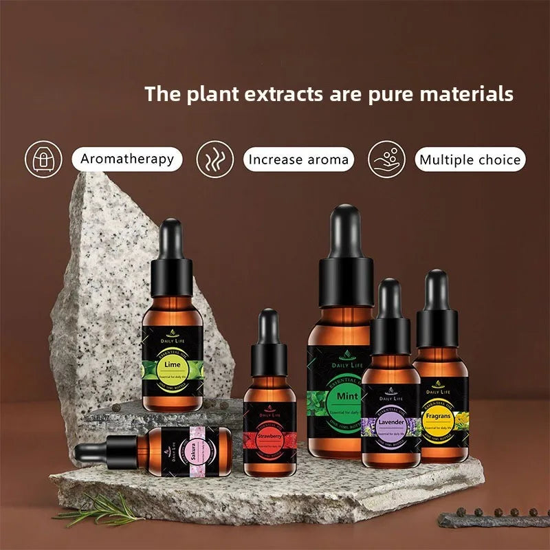 Water Soluble Aromatherapy Essential Oil Lavender Rose 10ML*3pcs for Humidifier Gypsum Expansion Stone Special Essential Oil