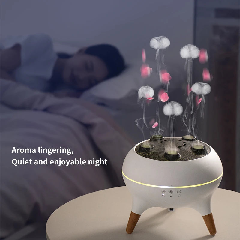JellyGlow 5-Spray Aroma Diffuser — Elevate Your Space with Light, Mist & Calm