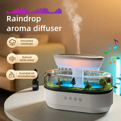 🌙 SleepWave Raindrop Humidifier – Essential Oil Diffuser with Calming Lights & Whisper-Quiet Mist