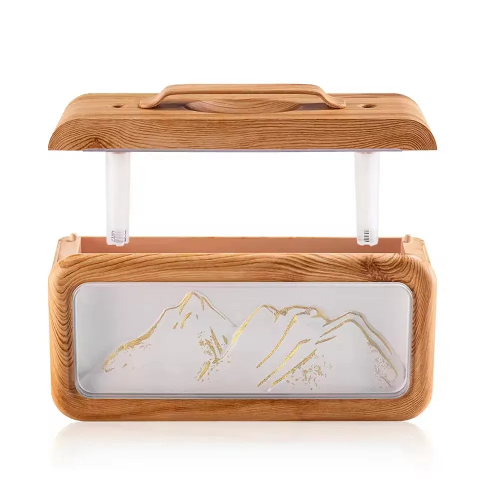 🌿 AlpineMist 600ml Dual Spray Humidifier – Snow Mountain Aroma Diffuser