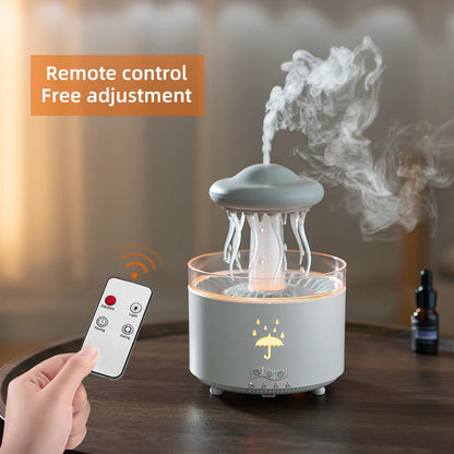 SereneDrop 3-in-1 Rotating Water Drop Aroma Diffuser with Remote Control