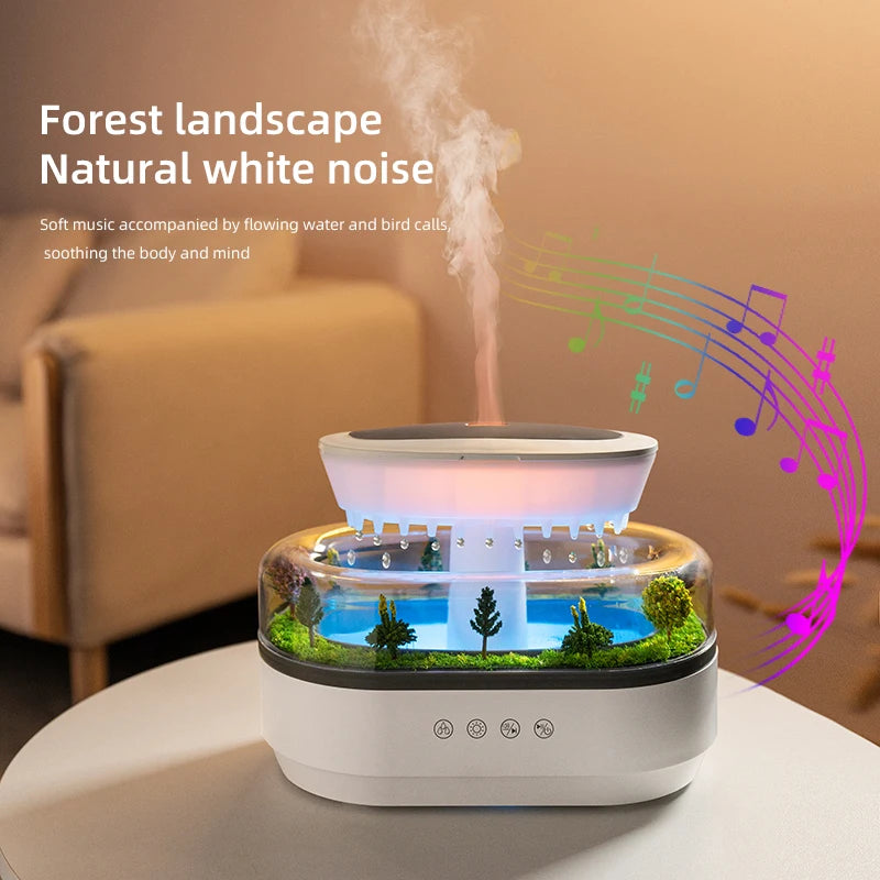 🌙 SleepWave Raindrop Humidifier – Essential Oil Diffuser with Calming Lights & Whisper-Quiet Mist