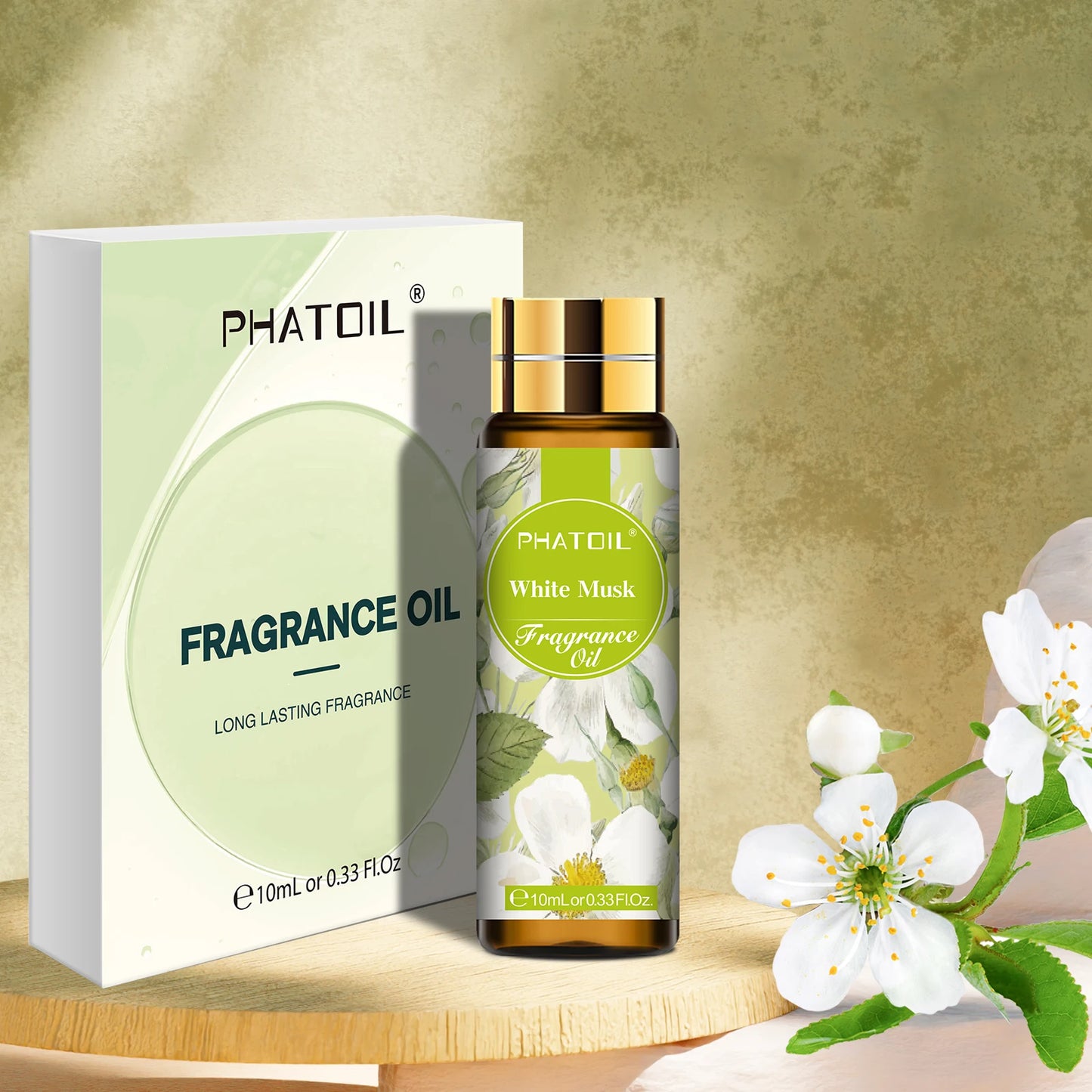 PHATOIL 3PCS Fragrance Oils Set - 10ml Coconut Vanilla,White Musk,Black Opiumm Aroma Essential Oil For Diffuser Aromatherapy