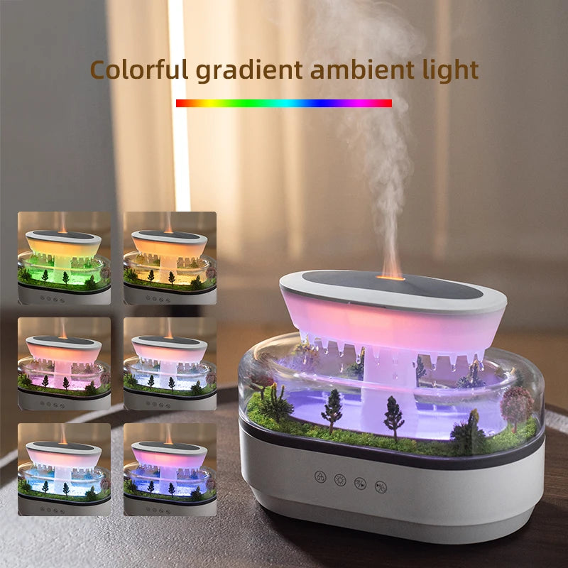 🌙 SleepWave Raindrop Humidifier – Essential Oil Diffuser with Calming Lights & Whisper-Quiet Mist