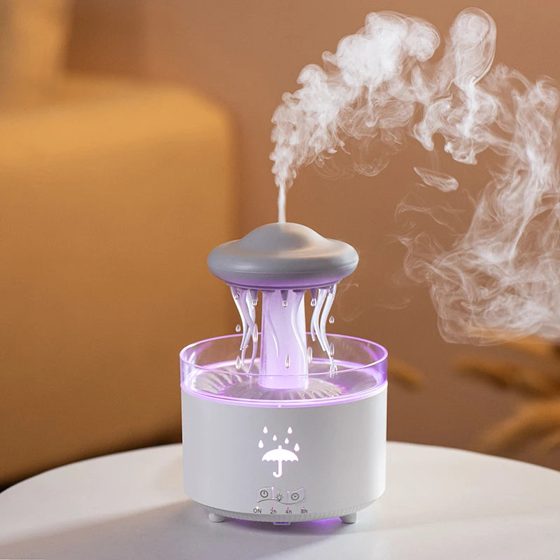 SereneDrop 3-in-1 Rotating Water Drop Aroma Diffuser with Remote Control