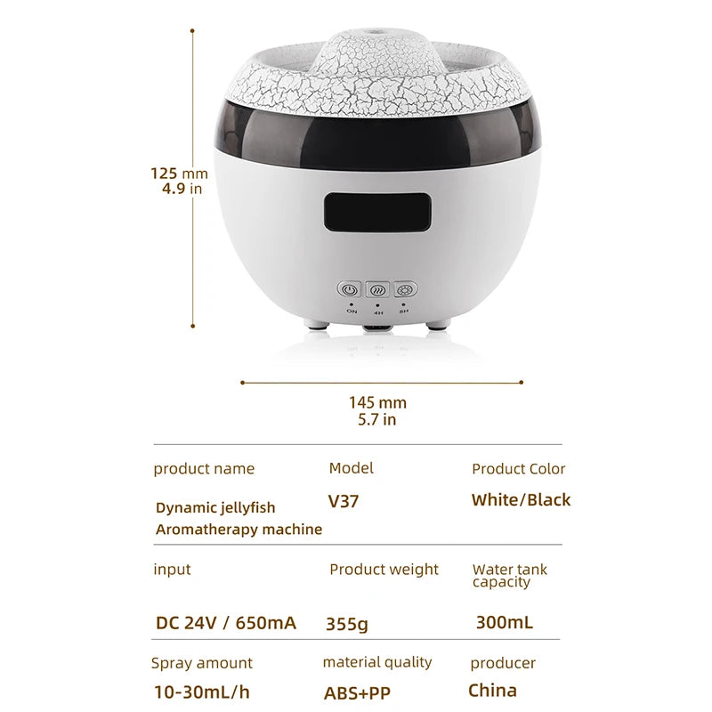 🌿GlowMist 5-in-1 Smart Diffuser & Clock – Essential Oil Humidifier with Flame Light Ambiance