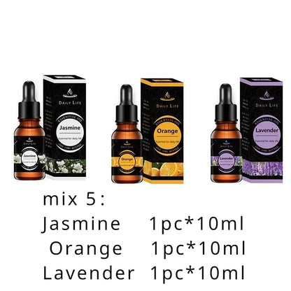 Water Soluble Aromatherapy Essential Oil Lavender Rose 10ML*3pcs for Humidifier Gypsum Expansion Stone Special Essential Oil