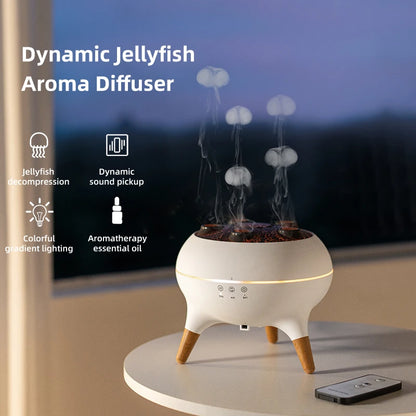 JellyGlow 5-Spray Aroma Diffuser — Elevate Your Space with Light, Mist & Calm