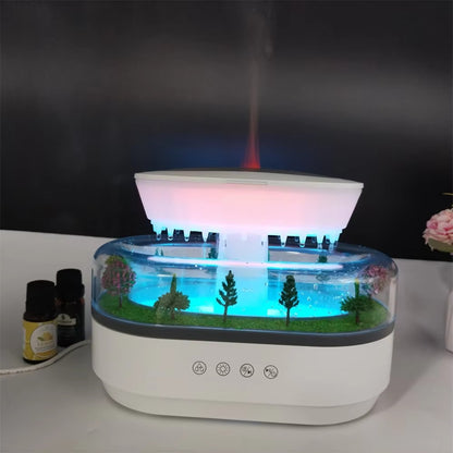 🌙 SleepWave Raindrop Humidifier – Essential Oil Diffuser with Calming Lights & Whisper-Quiet Mist