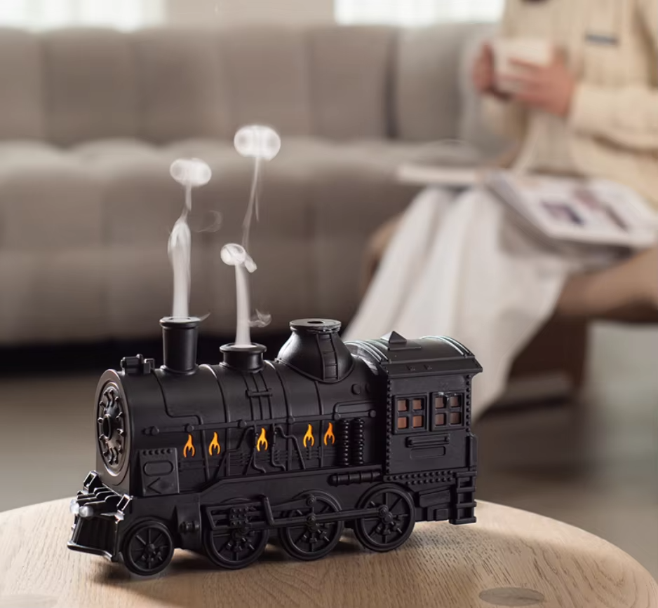 🚄 Train Ultrasonic Aromatherapy Diffuser & Air Humidifier – 300ml Remote Control