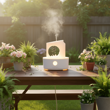 🌧️ZenCloud Rain Diffuser – Calming Mist & Ambient Light for Stress Relief